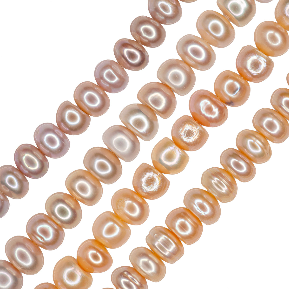 PFP Perla Cultivada Botón 5-6x7-8mm Naranja