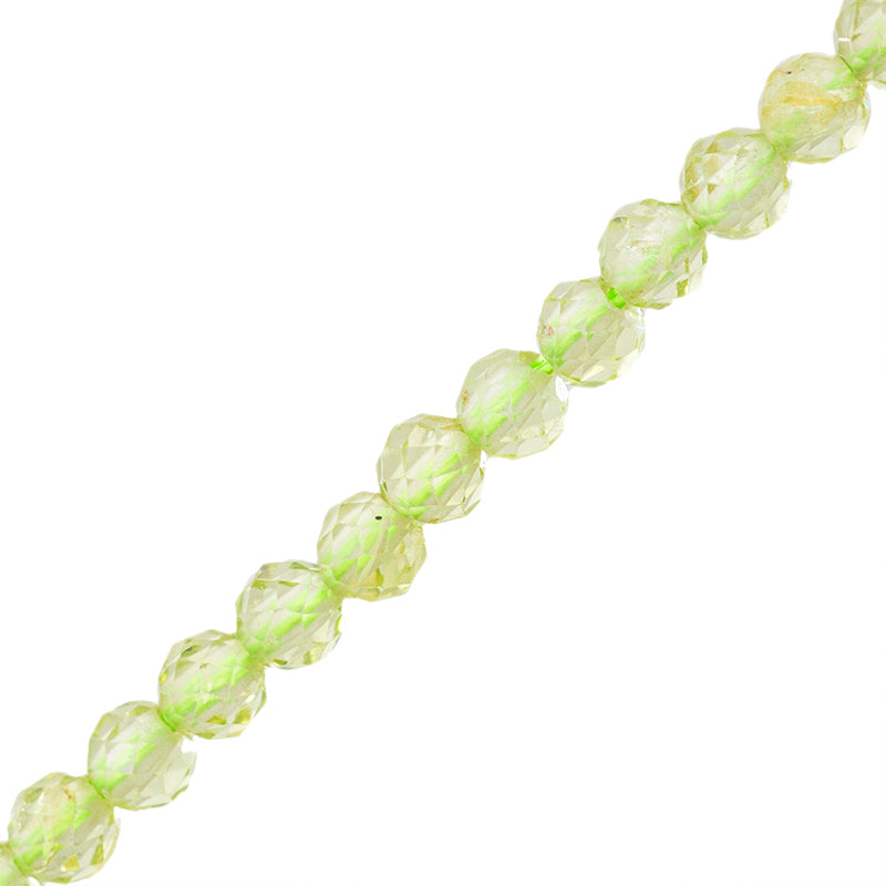 Peridoto Esfera Facetada 3.5x3.5mm Verde