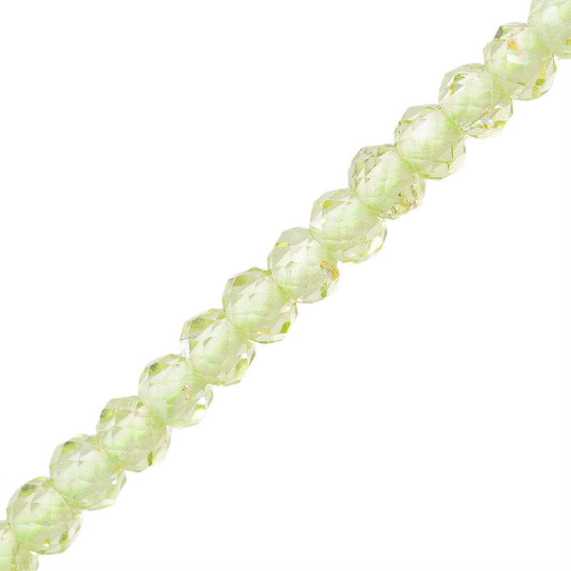 Peridoto Rondela Facetada 2x3mm Verde