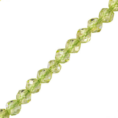 Peridoto Disco Facetado 1x2mm Verde