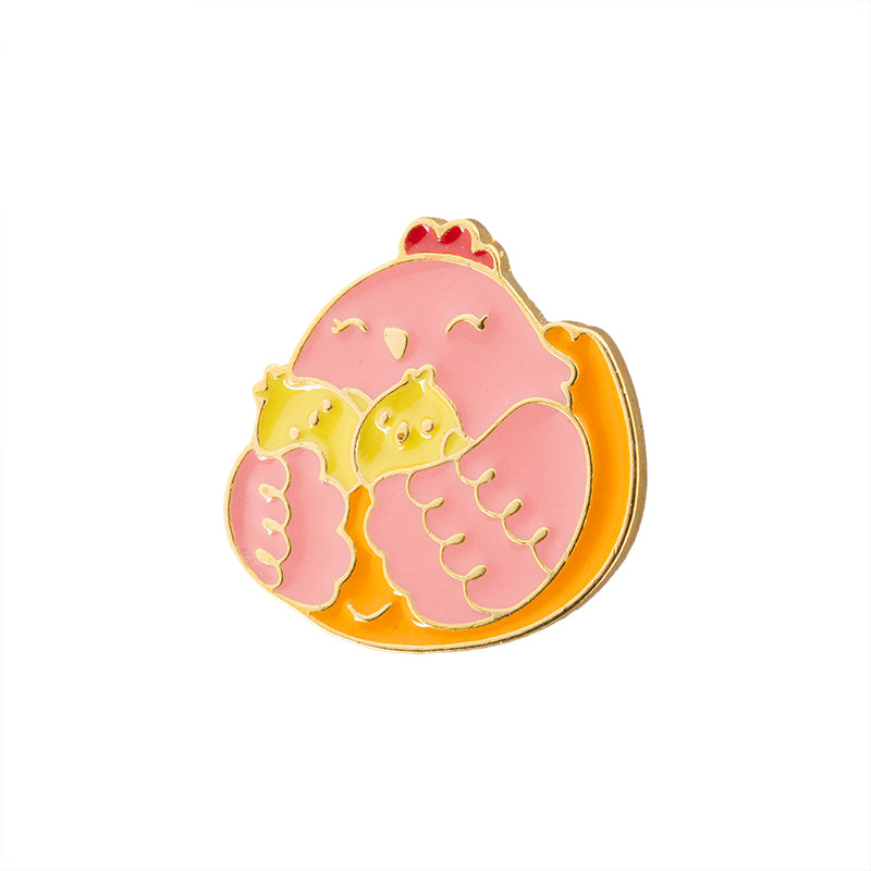Pin Mamá Gallina con Resina 24x23.5mm Dorado