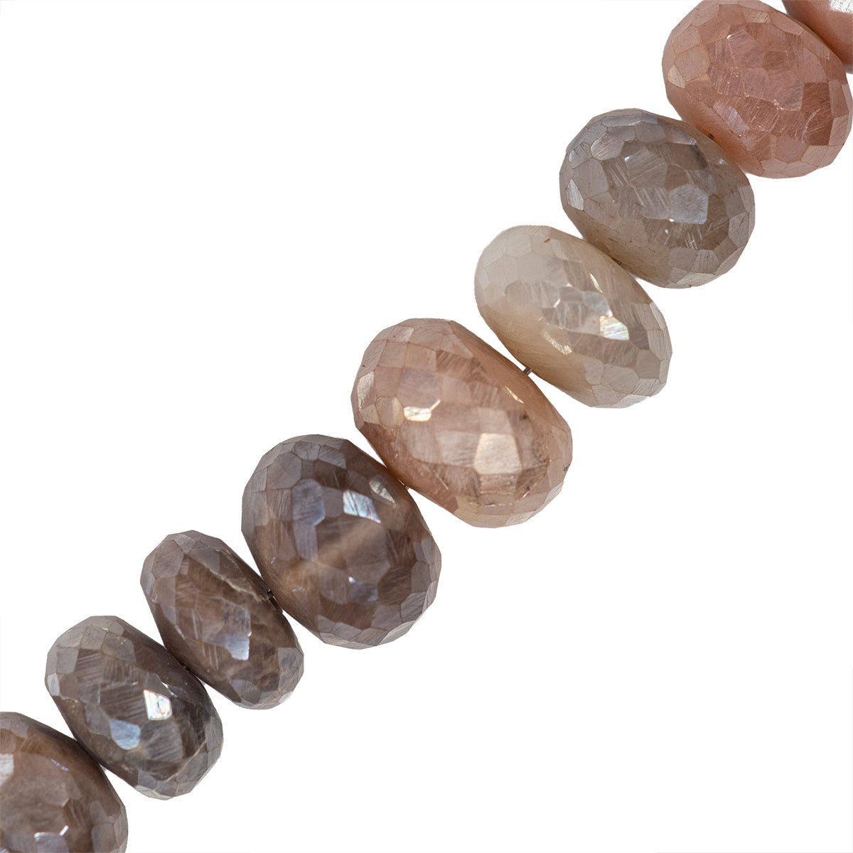 PF Piedra Luna Róndela Facetada Disminución 4-9x6-12mm Multicolor