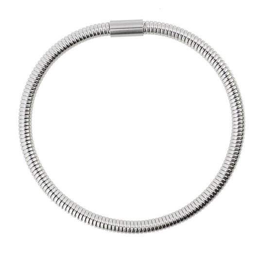 Pulsera Acero 4mm 19cm Plateado