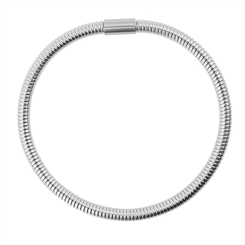 Pulsera Acero 4mm 19cm Plateado