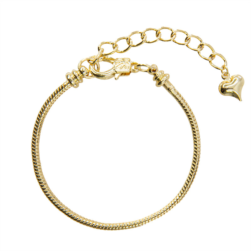 Pulsera Chapa Cola de Rata con Extensión Dorado