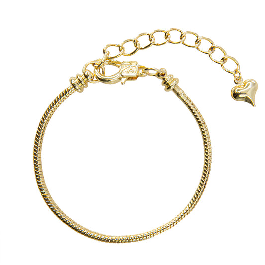 Pulsera Chapa Cola de Rata con Extensión Dorado