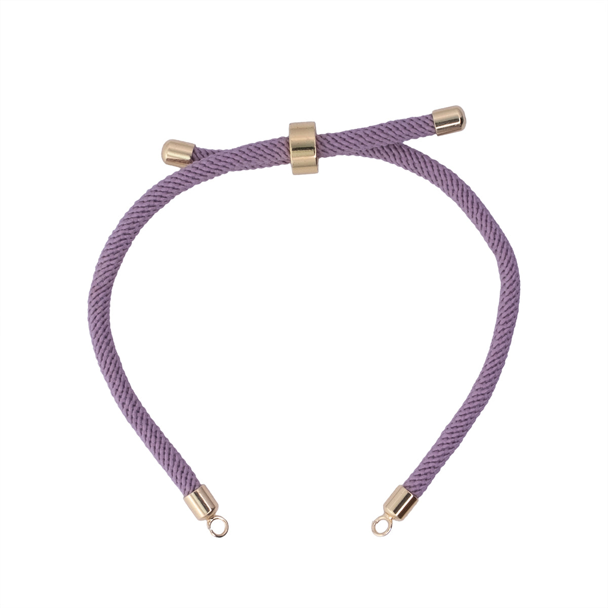 Pulsera Poliéster Lila 19cm Dorado