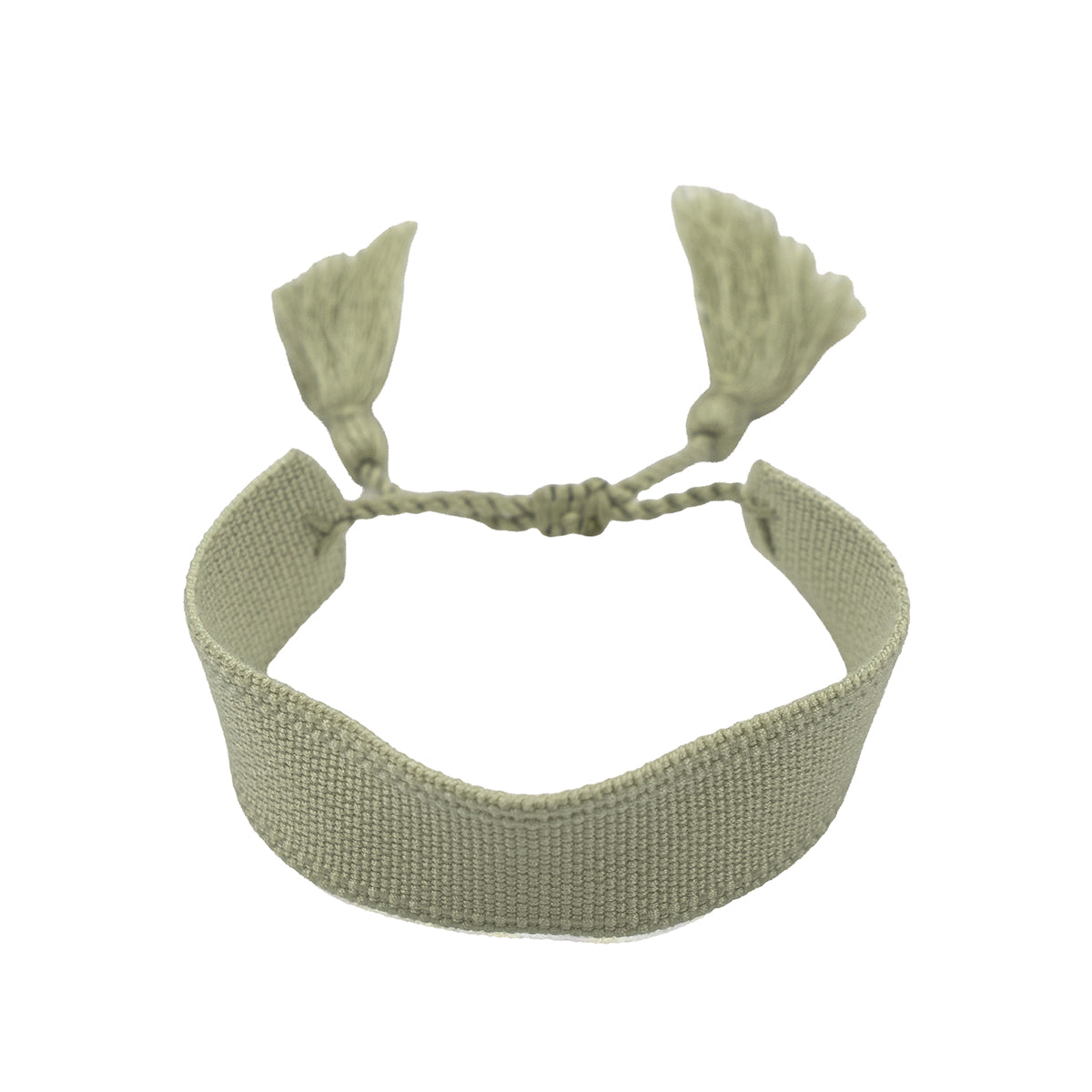 Pulsera Tejida con Motita Beige