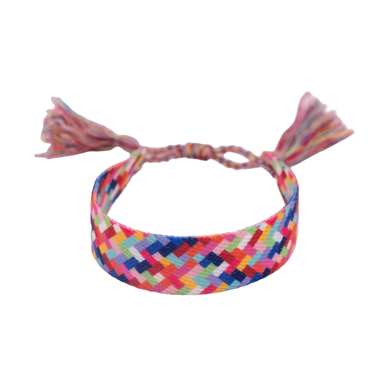 Pulsera Tejida con Motita Multicolor