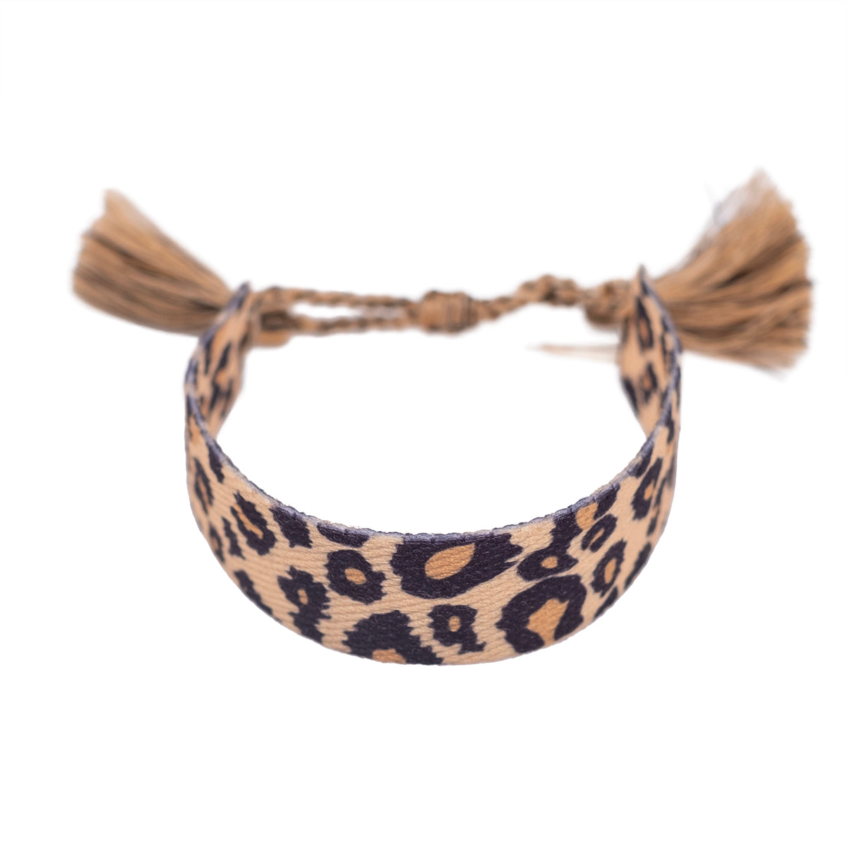 Pulsera Tejida Animal Print con Motita 