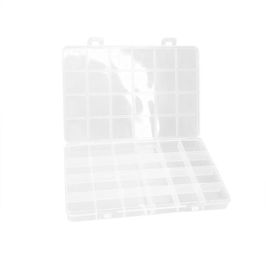 Contenedor Rectangular 24 Compartimentos 19x13cm Transparente