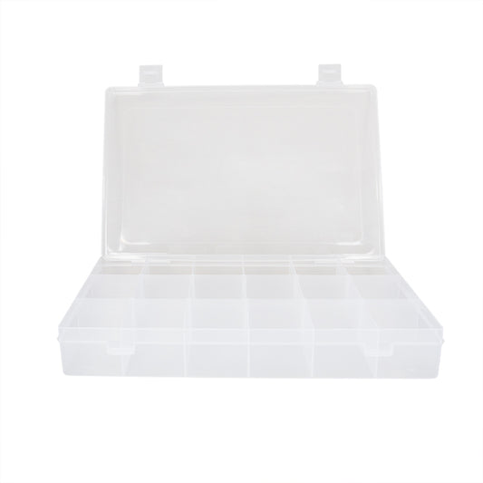 Contenedor Rectangular 18 Compartimentos 27x17cm Transparente