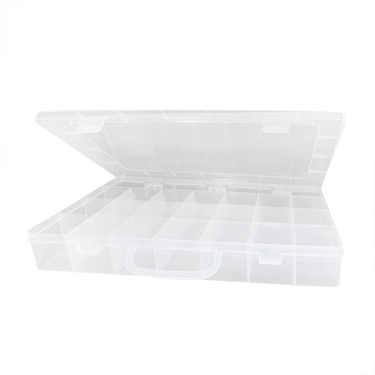 Contenedor Rectangular 28 Compartimentos 34.5x21.5cm Transparente