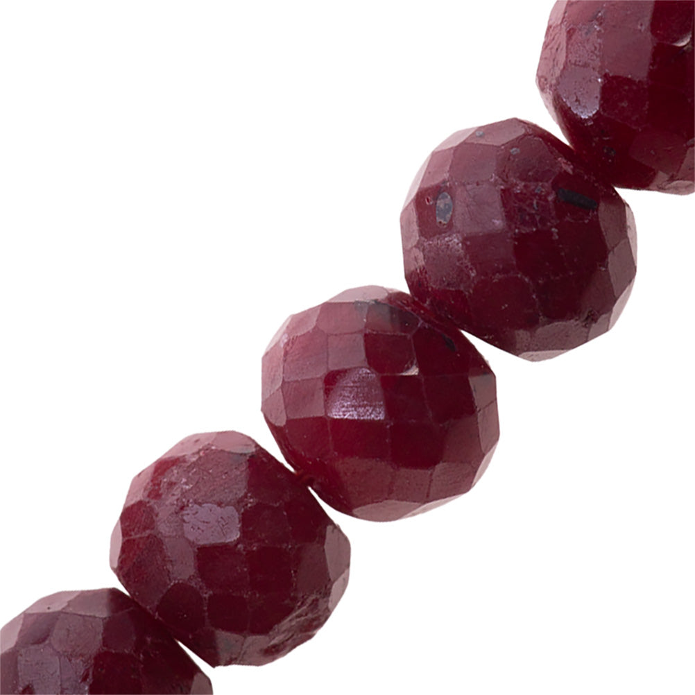 PF Rubí Róndela Facetada 5-6x6-7mm Rojo