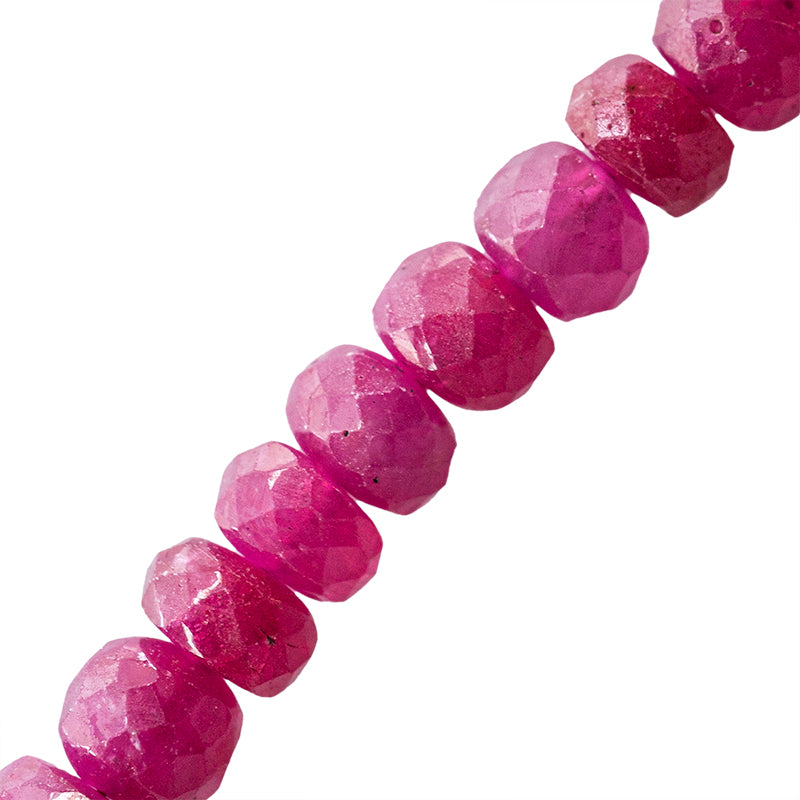 PF Rubí Róndela Facetada Disminución 1.5-3x3-5mm Rojo