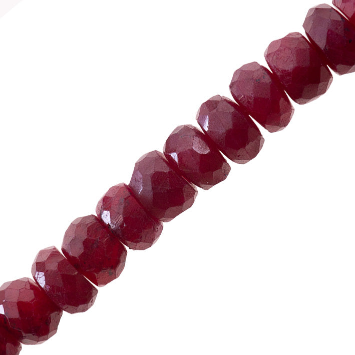 PF Rubí Róndela Facetada Disminución 1.5-3x3-5mm Rojo