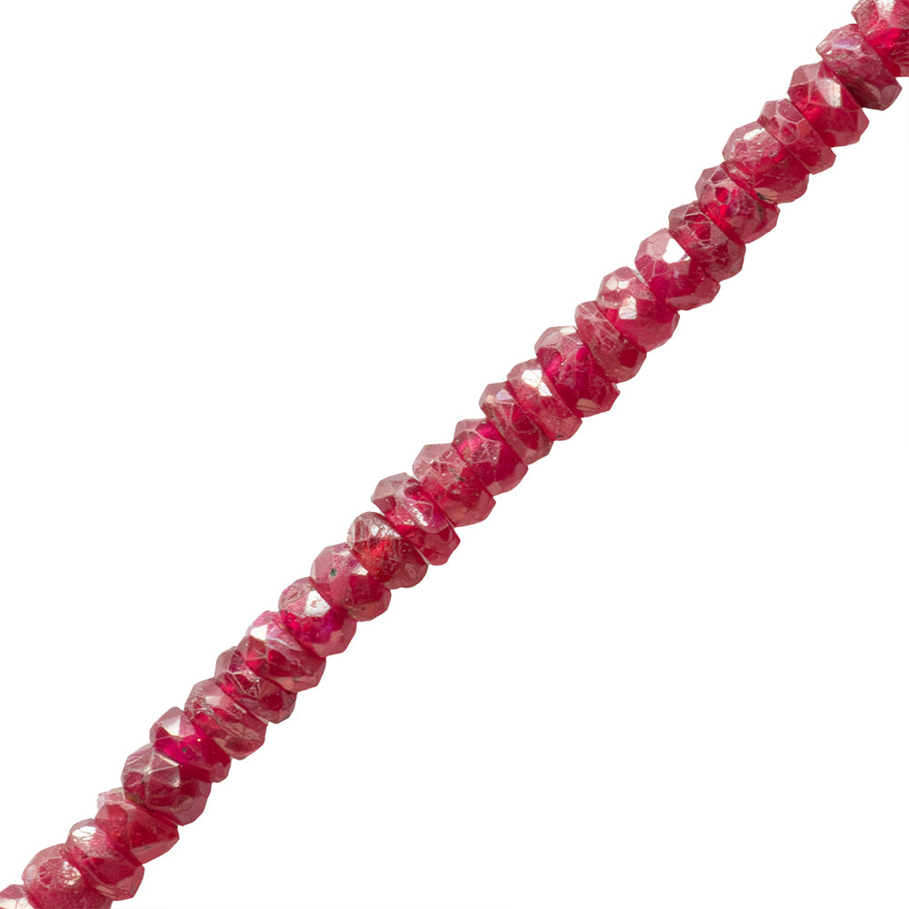PF Rubi Rondela Facetada 1-1.5x2.5mm Rojo