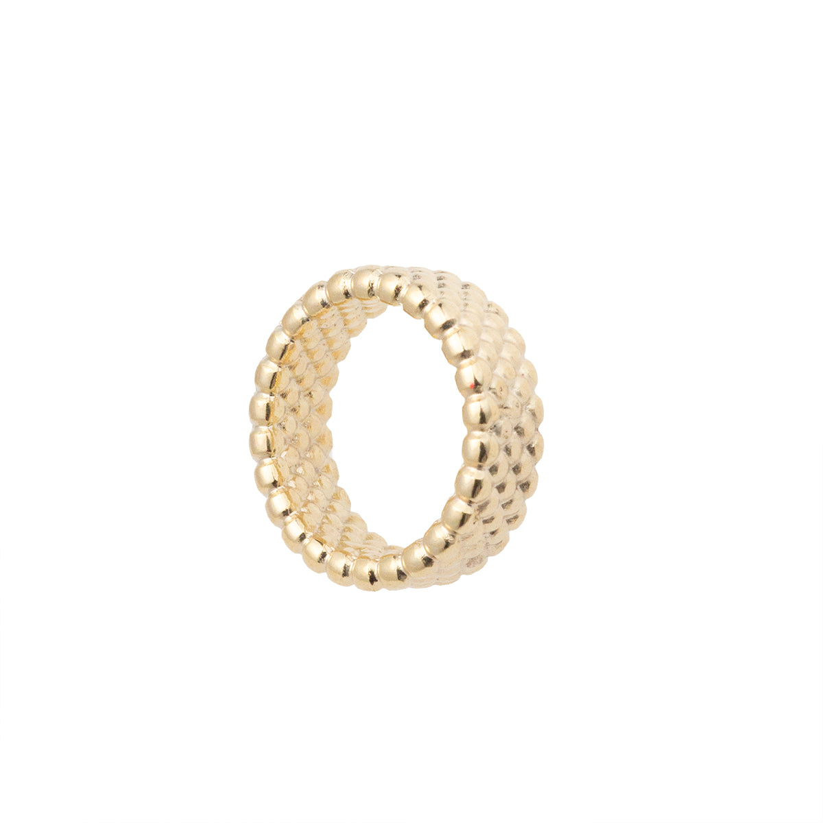 Separador Aro con Textura 4.5x13mm Dorado