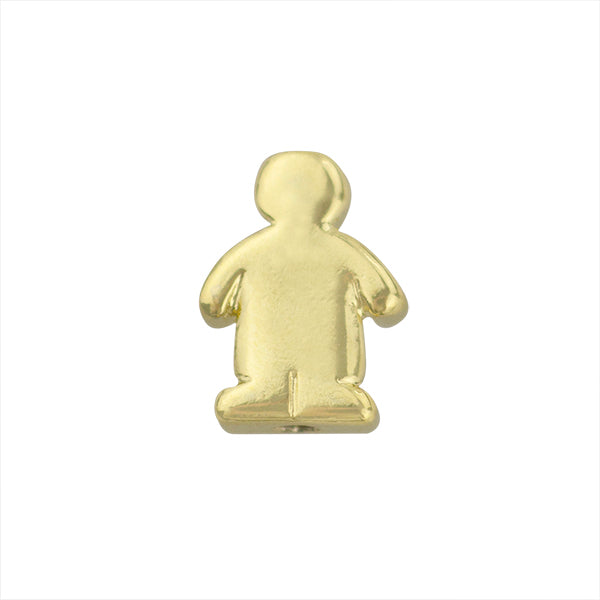 Separador Chapa Niño Perforación Vertical 13x9.5mm Dorado Brillante	