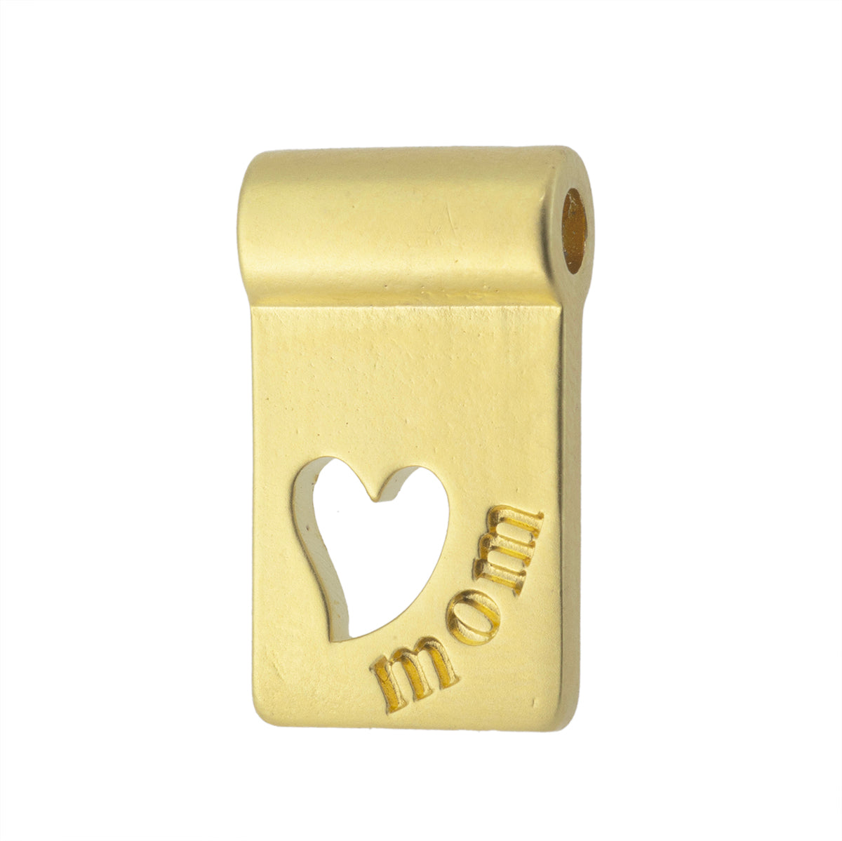 Separador Corazón Calado Mom 10x17.5mm Dorado