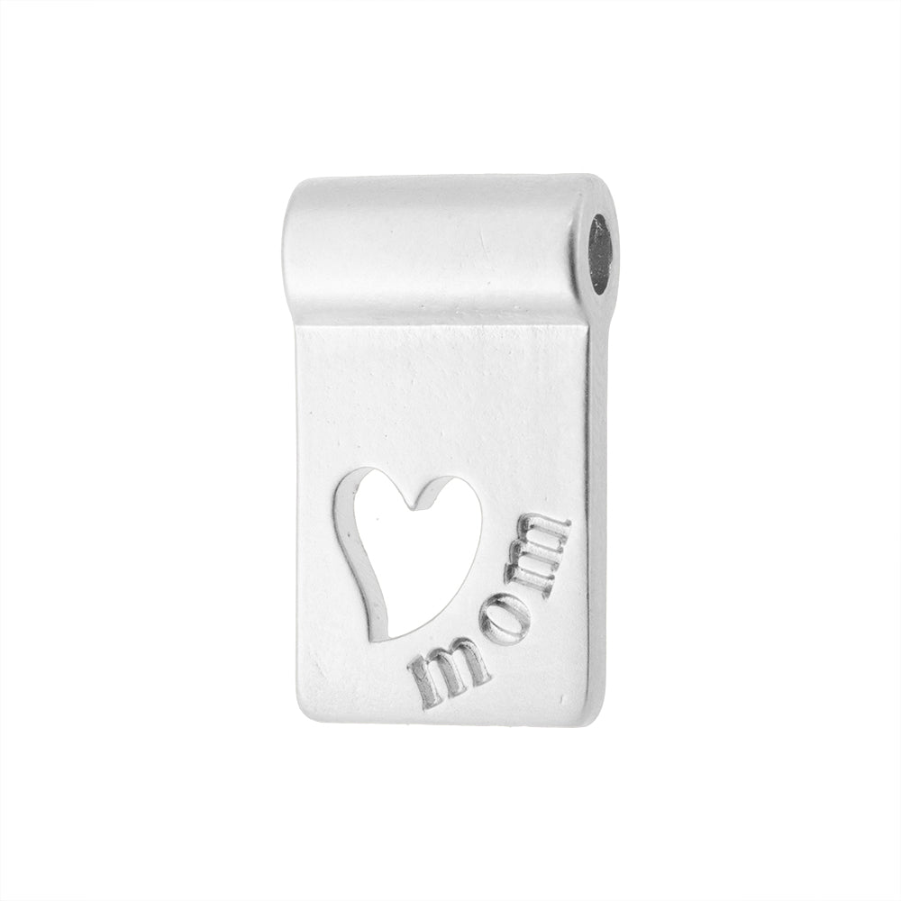 Separador Corazón Calado Mom 10x17.5mm Níquel