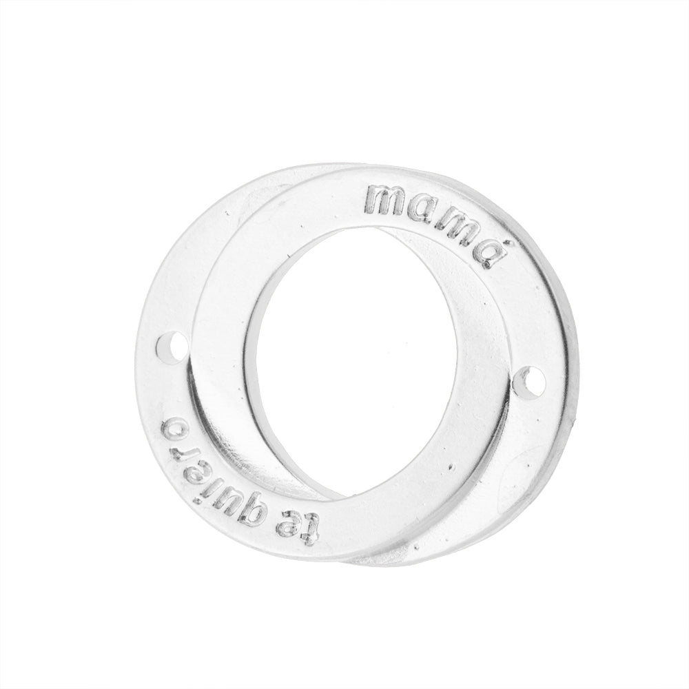 Separador Aros Te Quiero Mamá 19x17mm Níquel