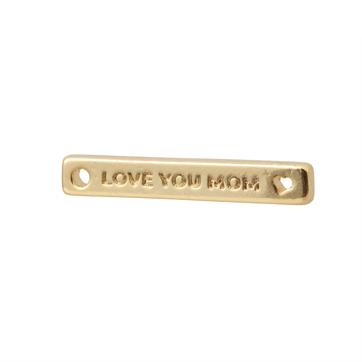 Separador Placa Love You Mom 22.7x3.4mm Dorado