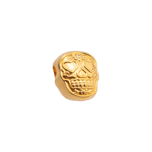 Separador Chapa Calavera 13.6x11.2mm Dorado