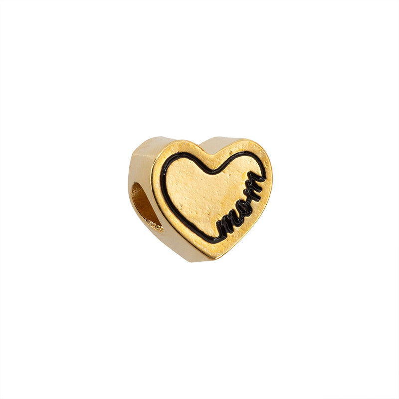 Separador Chapa con Esmalte Corazón Mon 11.9x11.3mm Dorado