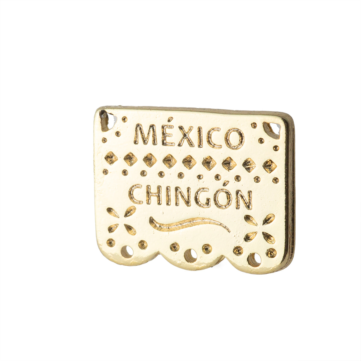 Separador Papel Picado México Chingón 17x13mm Dorado Brillante