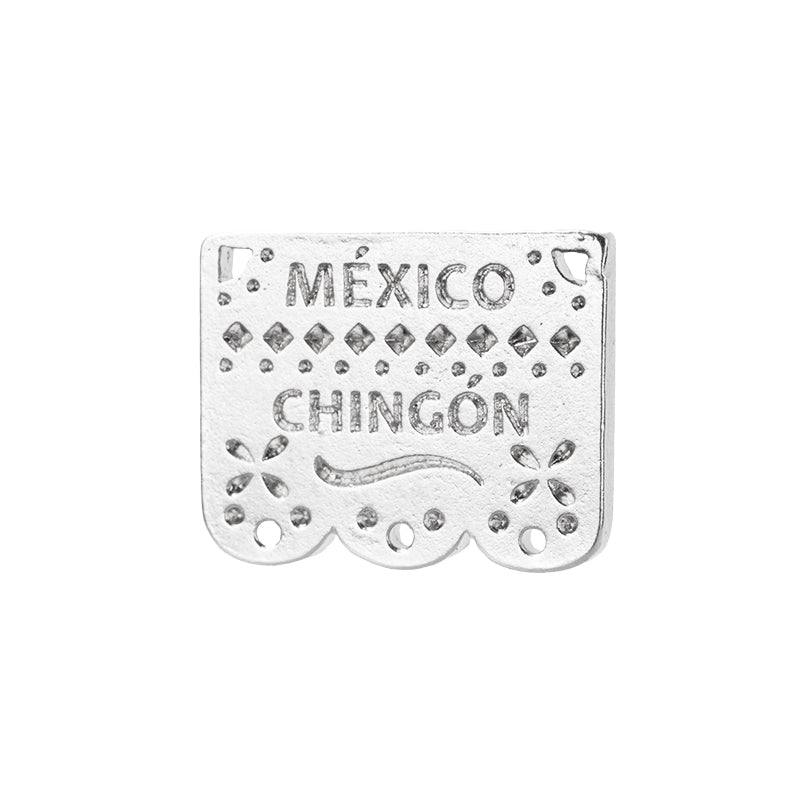Separador Papel Picado México Chingon 17x13mm Níquel