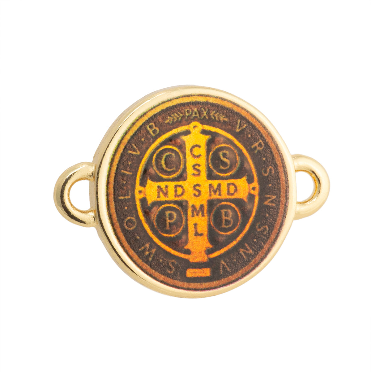 Conector San Benito con Impresión 20x15mm Dorado