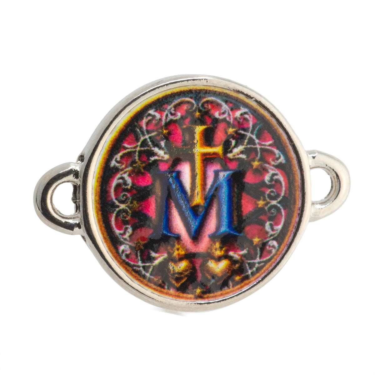 Conector Virgen Milagrosa con Impresión 20x15mm Níquel