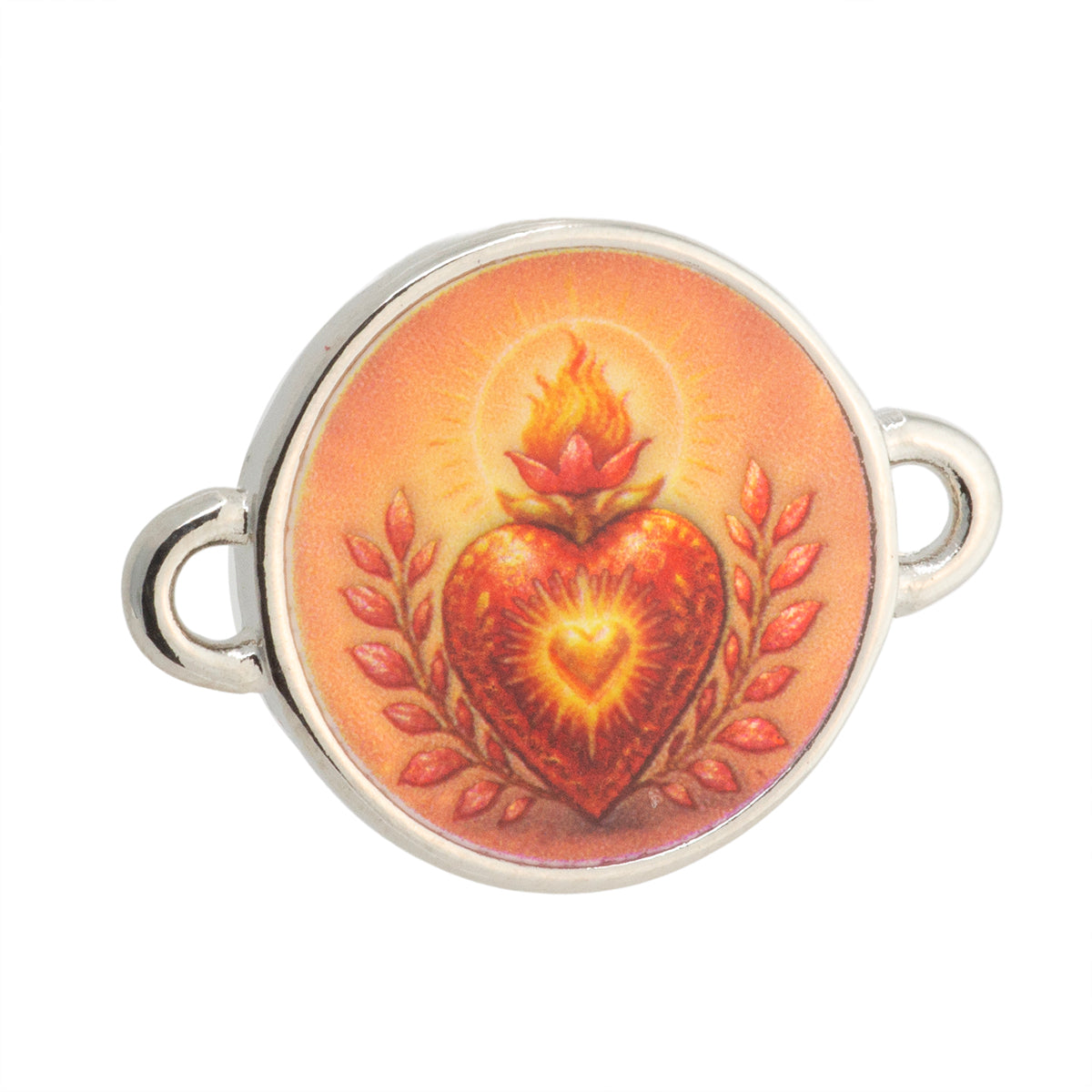 Conector Sagrado Corazón con Impresión 20x15mm Níquel