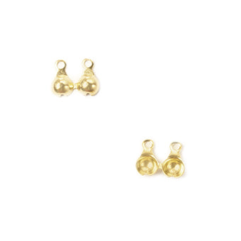 Terminal Para Esfera 8x5mm Para 3.2mm Dorado Brillante
