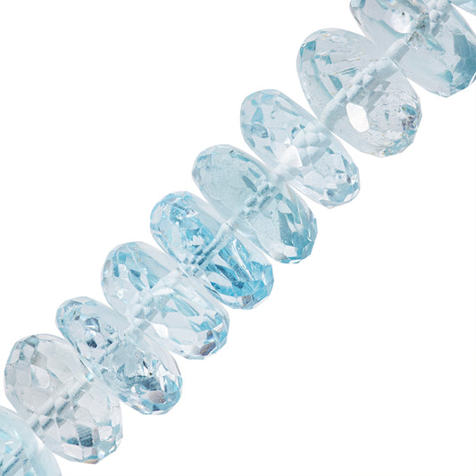 PF Topacio Rondela Facetada Irregular 3-5x8mm Azul
