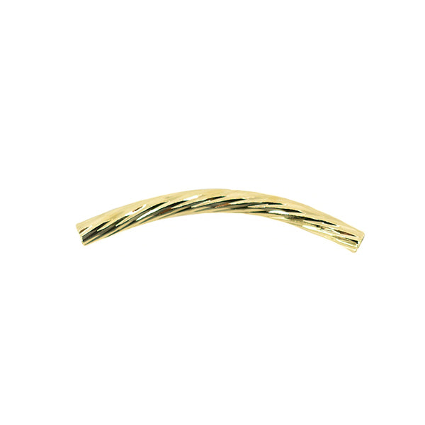 Tubo Diamantado Curvo 35x3mm Dorado