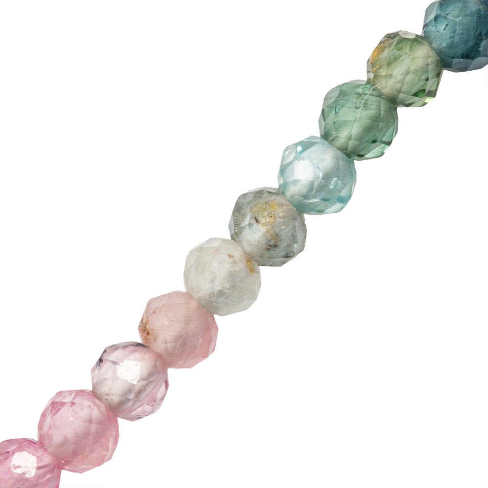 Turmalina Esfera Facetada 2.5mm Multicolor