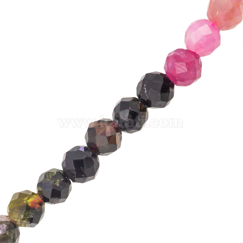 Turmalina Esfera Facetada 3mm Multicolor