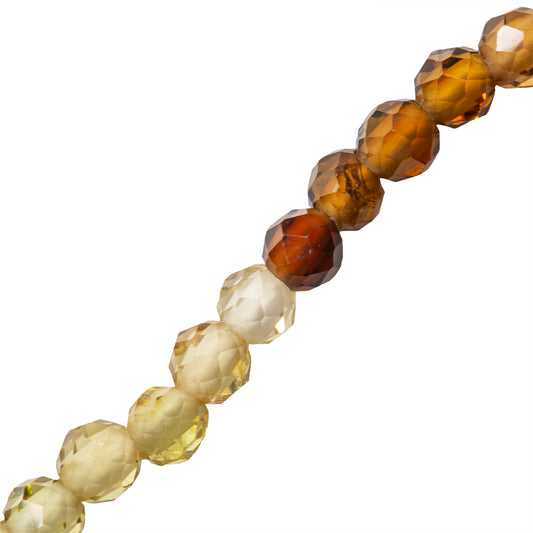 Turmalina Esfera Facetada 2mm Cafe Multicolor