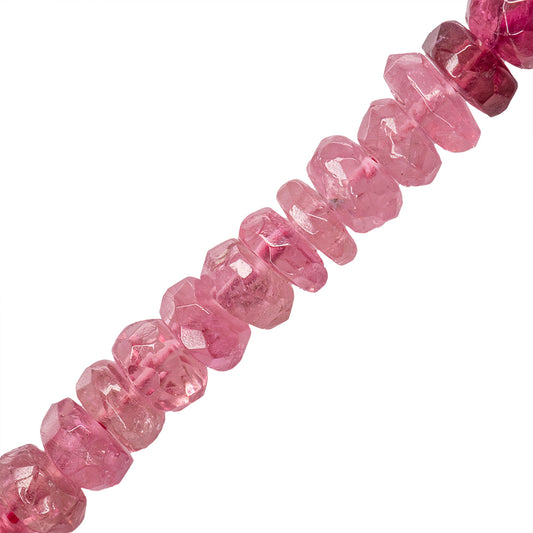 PF Turmalina Rondela Facetada 2-2.5x4mm Rosa