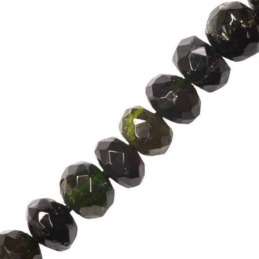 Turmalina Verde Rondela Facetada Irregular 3-4x4.5mm Brillante