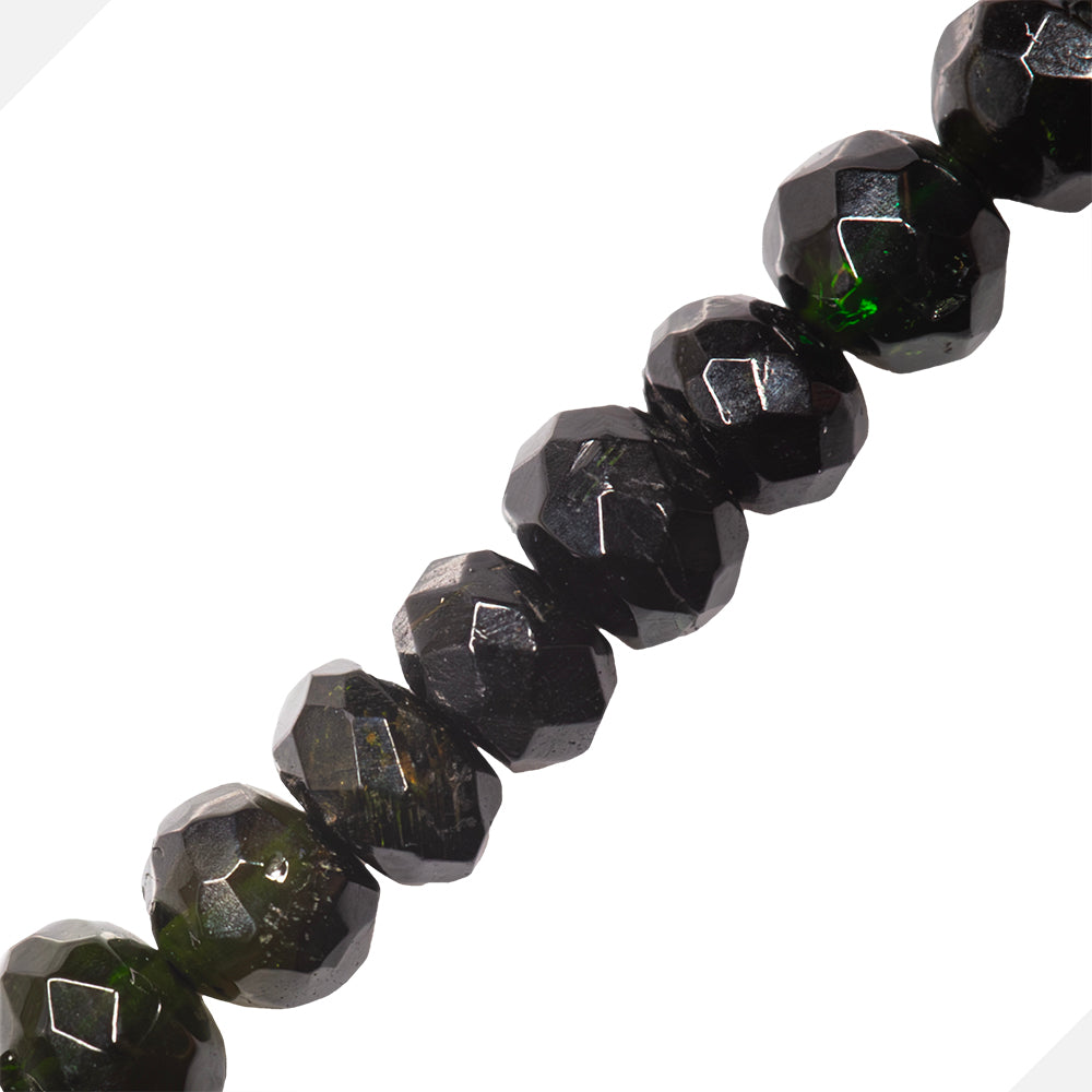 Turmalina Verde Rondela Facetada Irregular 3-4x5-6mm Brillante