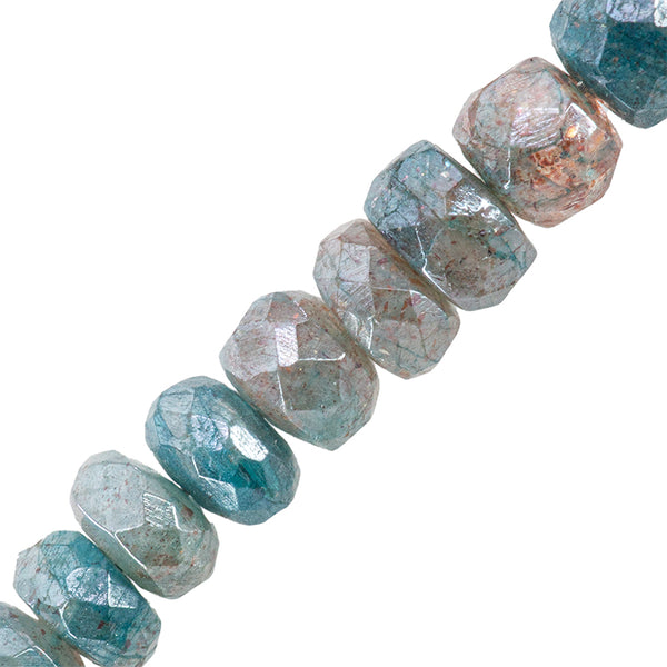 Zafiro Silverite Rondela Facetada  2x4mm Azul