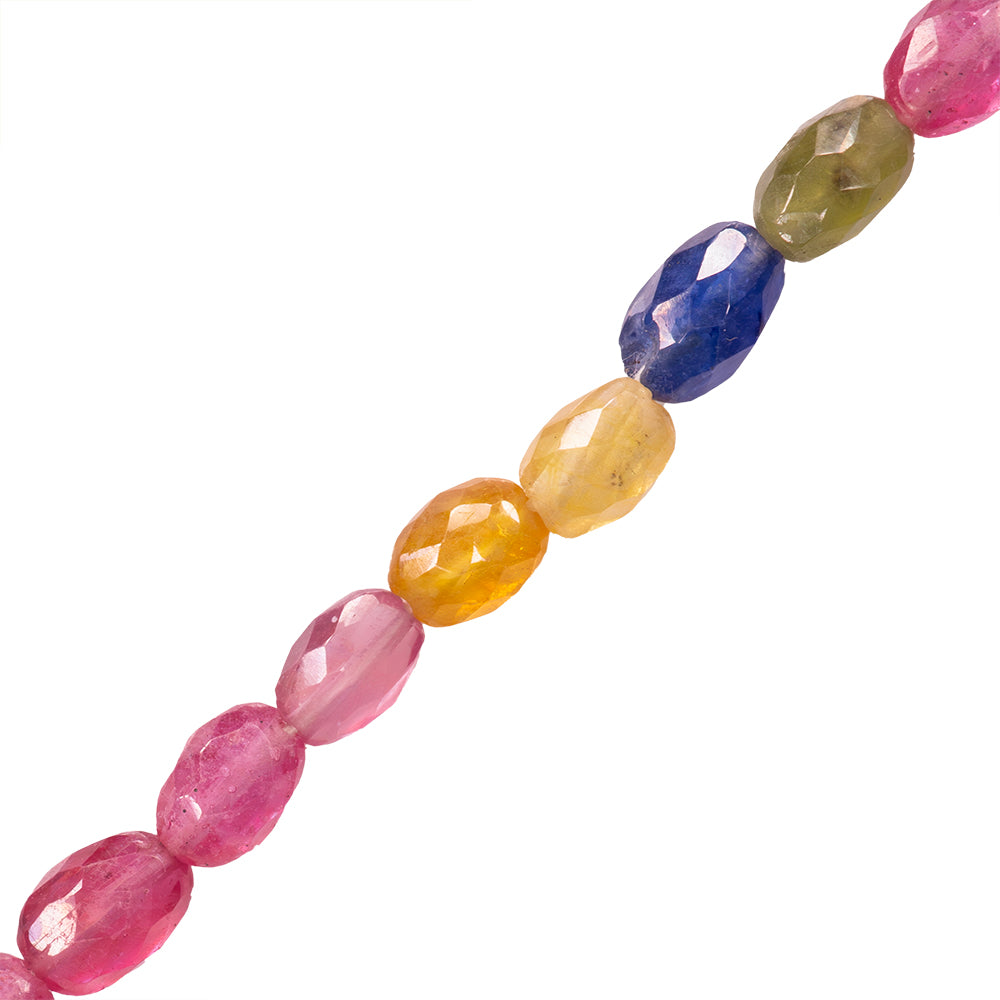 PF Zafiro Oval Facetado 5-7x4-5mm Multicolor