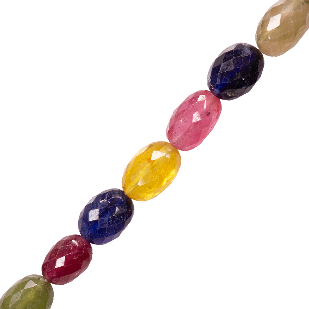 PF Zafiro Oval Facetado 8-11x6-7mm Multicolor