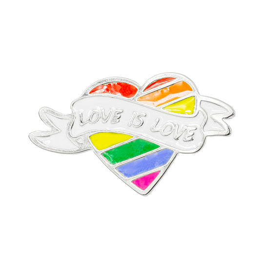 Pin Pride con Resina Niquel Brillante Corazón
